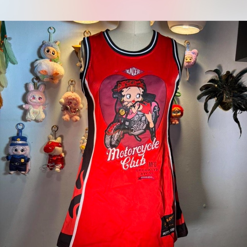 Red Betty Boop Motorcycle Club Dress